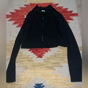 Garage size large Black Cropped Zip-Up Jacket